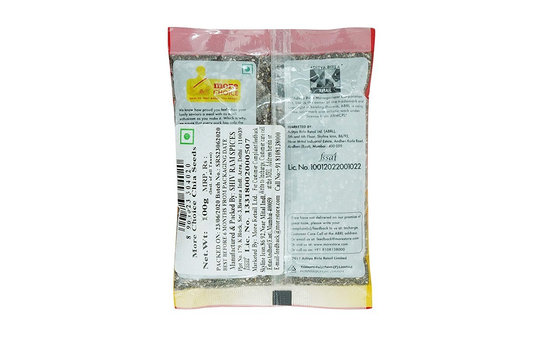 More Choice Chia Seeds    Pack  100 grams